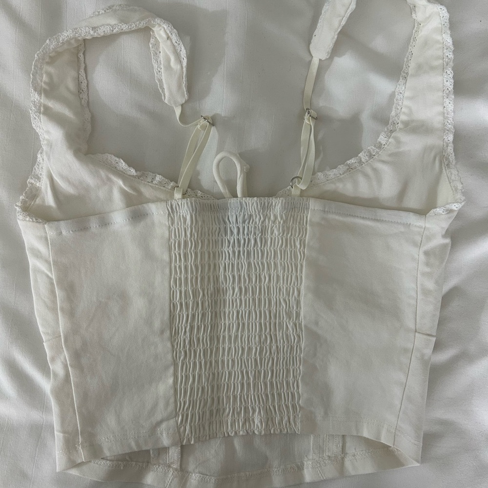 Wild Fable White Lace Trim Top - Picture 3 of 3